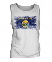 Montana State Distressed Flag Mens Vest