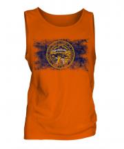 Nebraska State Distressed Flag Mens Vest