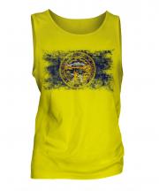 Nebraska State Distressed Flag Mens Vest