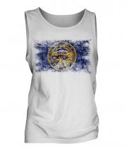 Nebraska State Distressed Flag Mens Vest