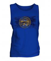 Nebraska State Distressed Flag Mens Vest