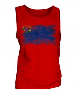 Nevada State Distressed Flag Mens Vest