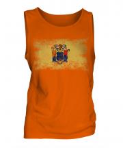 New Jersey State Distressed Flag Mens Vest