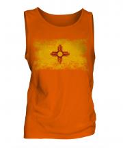 New Mexico State Distressed Flag Mens Vest