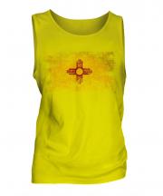 New Mexico State Distressed Flag Mens Vest