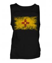 New Mexico State Distressed Flag Mens Vest