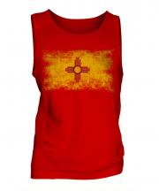 New Mexico State Distressed Flag Mens Vest
