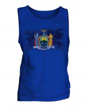New York State Distressed Flag Mens Vest