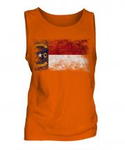 North Carolina State Distressed Flag Mens Vest