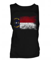 North Carolina State Distressed Flag Mens Vest