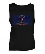 North Dakota State Distressed Flag Mens Vest