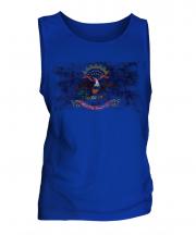 North Dakota State Distressed Flag Mens Vest