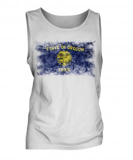 Oregon State Distressed Flag Mens Vest