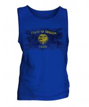 Oregon State Distressed Flag Mens Vest
