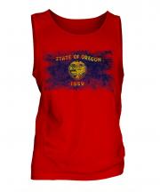 Oregon State Distressed Flag Mens Vest
