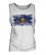 Pennsylvania State Distressed Flag Mens Vest