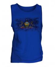 Pennsylvania State Distressed Flag Mens Vest