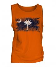 South Carolina State Distressed Flag Mens Vest