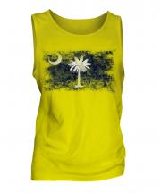 South Carolina State Distressed Flag Mens Vest