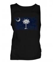 South Carolina State Distressed Flag Mens Vest