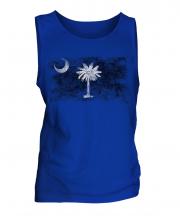 South Carolina State Distressed Flag Mens Vest