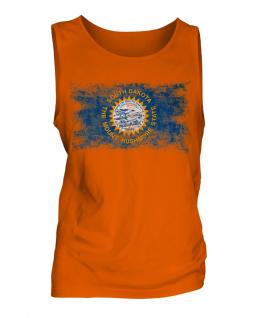 South Dakota State Distressed Flag Mens Vest