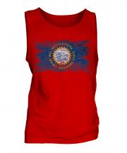 South Dakota State Distressed Flag Mens Vest