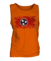 Tennessee State Distressed Flag Mens Vest