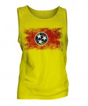 Tennessee State Distressed Flag Mens Vest
