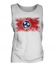 Tennessee State Distressed Flag Mens Vest