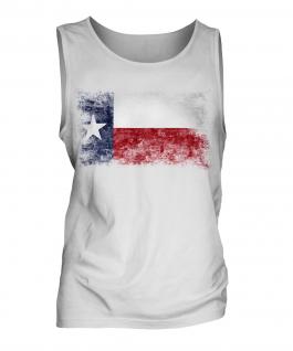 Texas State Distressed Flag Mens Vest