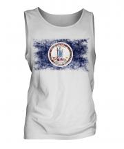 Virginia State Distressed Flag Mens Vest