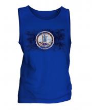 Virginia State Distressed Flag Mens Vest