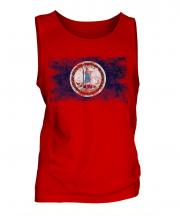 Virginia State Distressed Flag Mens Vest