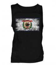 West Virginia State Distressed Flag Mens Vest