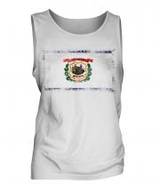 West Virginia State Distressed Flag Mens Vest