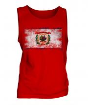 West Virginia State Distressed Flag Mens Vest