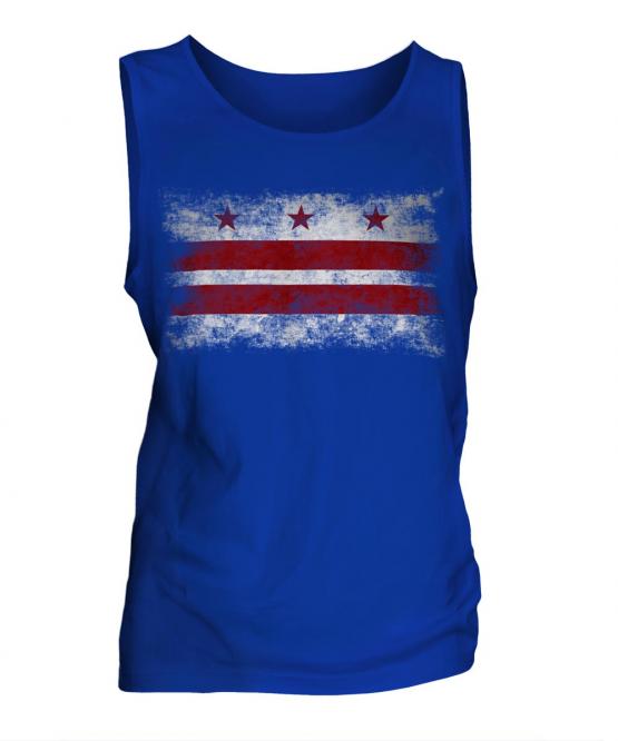 Washington Dc Distressed Flag Mens Vest