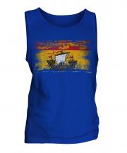 New Brunswick Distressed Flag Mens Vest