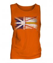 Newfoundland And Labrador Distressed Flag Mens Vest