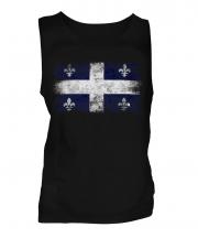Quebec Distressed Flag Mens Vest