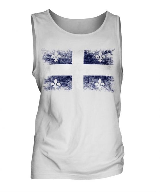 Quebec Distressed Flag Mens Vest