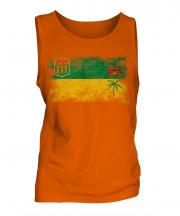 Saskatchewan Distressed Flag Mens Vest