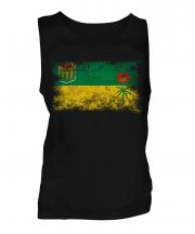 Saskatchewan Distressed Flag Mens Vest