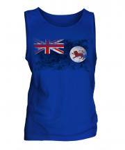 Tasmania Distressed Flag Mens Vest