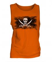 Pirate Distressed Flag Mens Vest