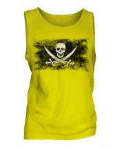Pirate Distressed Flag Mens Vest