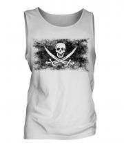 Pirate Distressed Flag Mens Vest