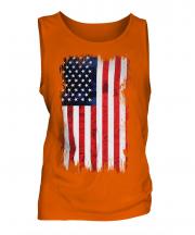 Stars And Stripes Grunge Flag Mens Vest