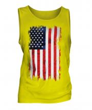 Stars And Stripes Grunge Flag Mens Vest